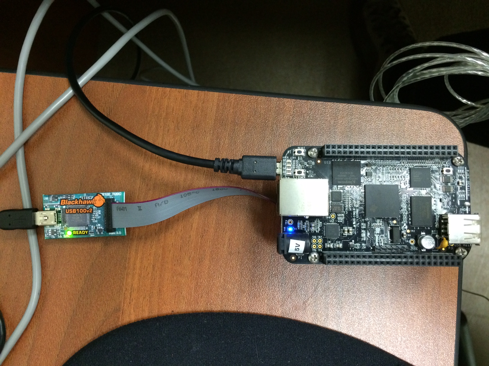 BeagleBone Black Debugging via TI USB100v2 JTAG Emulator